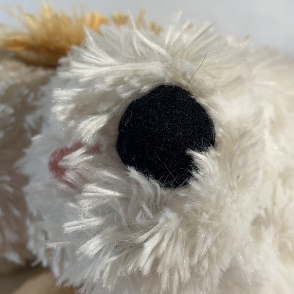 Fiesta White Tan Snuggly Soft Puppy Dog Plush - Picture 9 of 14